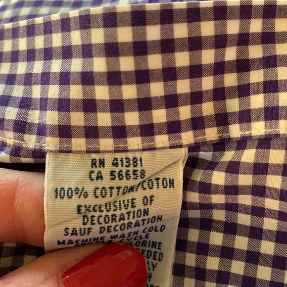 Ralph Lauren Slim Fit Purple & White Button Down Shirt, L - Picture 10 of 11
